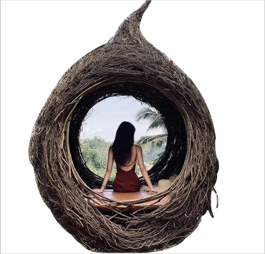 Outdoor Furniture In Bali - Meubilair Luxe buiten Bali-stijl rotan vogelnestschommel