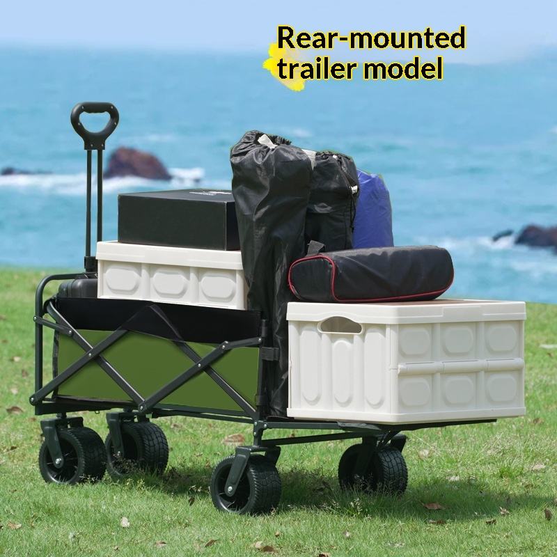 Outdoor Furniture Set Sale - Fabrieksuitverkoop Vierwiel Platform Camping Utility Wagon