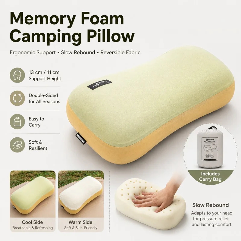 Outdoor Furniture Pillows - Ultralicht draagbaar kussen van traagschuim, campingkussen